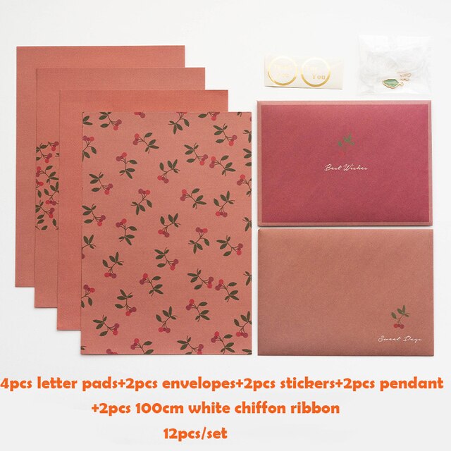 12PCS Vintage Floral Envelopes