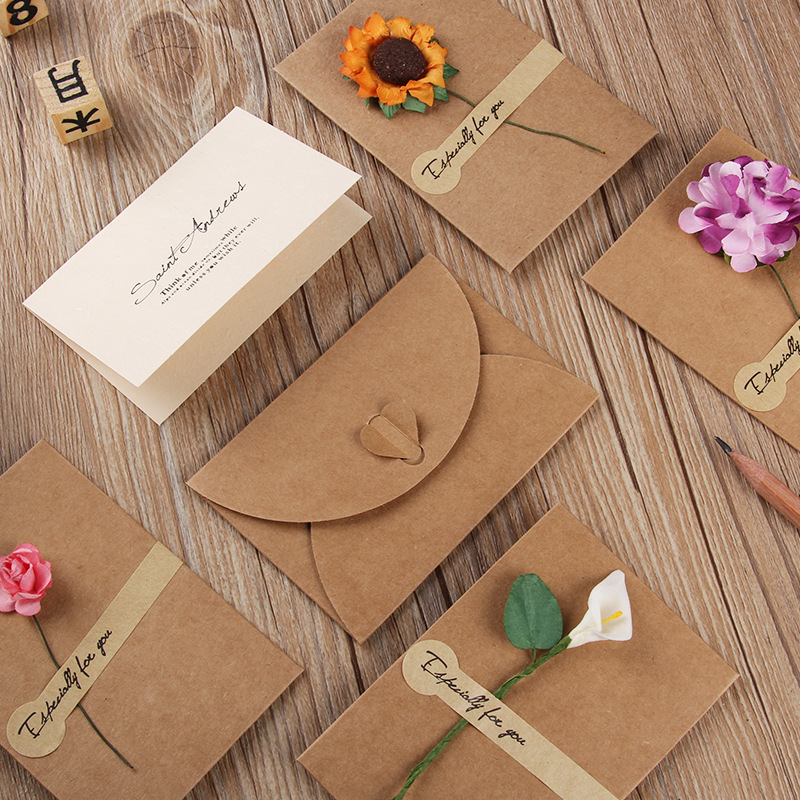 1 Set Mini Envelope Vintage Flower Wedding