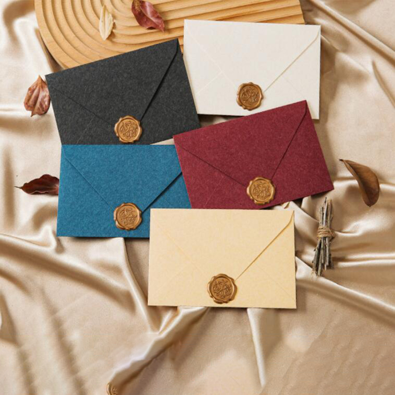 5pcs Wine Red Creative Cashmere Envelopes